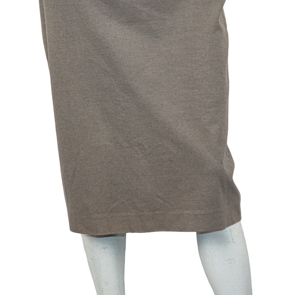 YOHJI YAMAMOTO Pencil Skirt tan gray cotton made in Italy size 48 32 - Picture 10 of 12